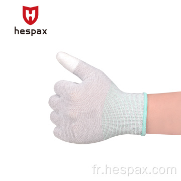 HESPAX OEM NYLON PU Gants de sécurité antistatiques électroniques